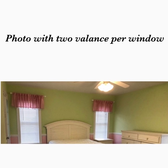 Pink Beaded Curtain Valance - Picture 5 of 6